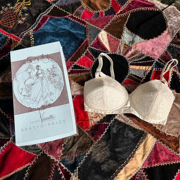 Vintage 1958 Hollywood Vassarette Circle Stitch Backless Pin Up Bullet Bra 36B - Picture 1 of 13